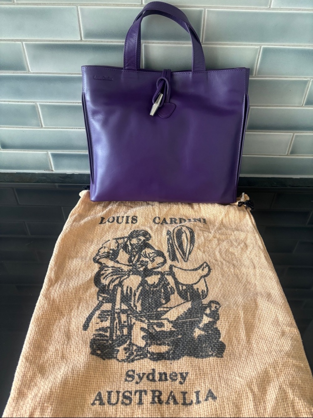 Louis Cardini Purple Oxford Bag NWT